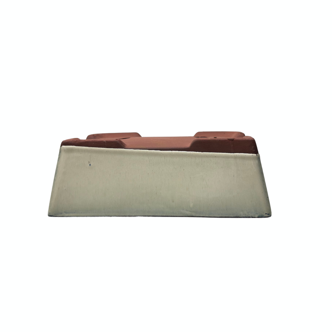 Bonsai pot creme rechthoek 25cm - set