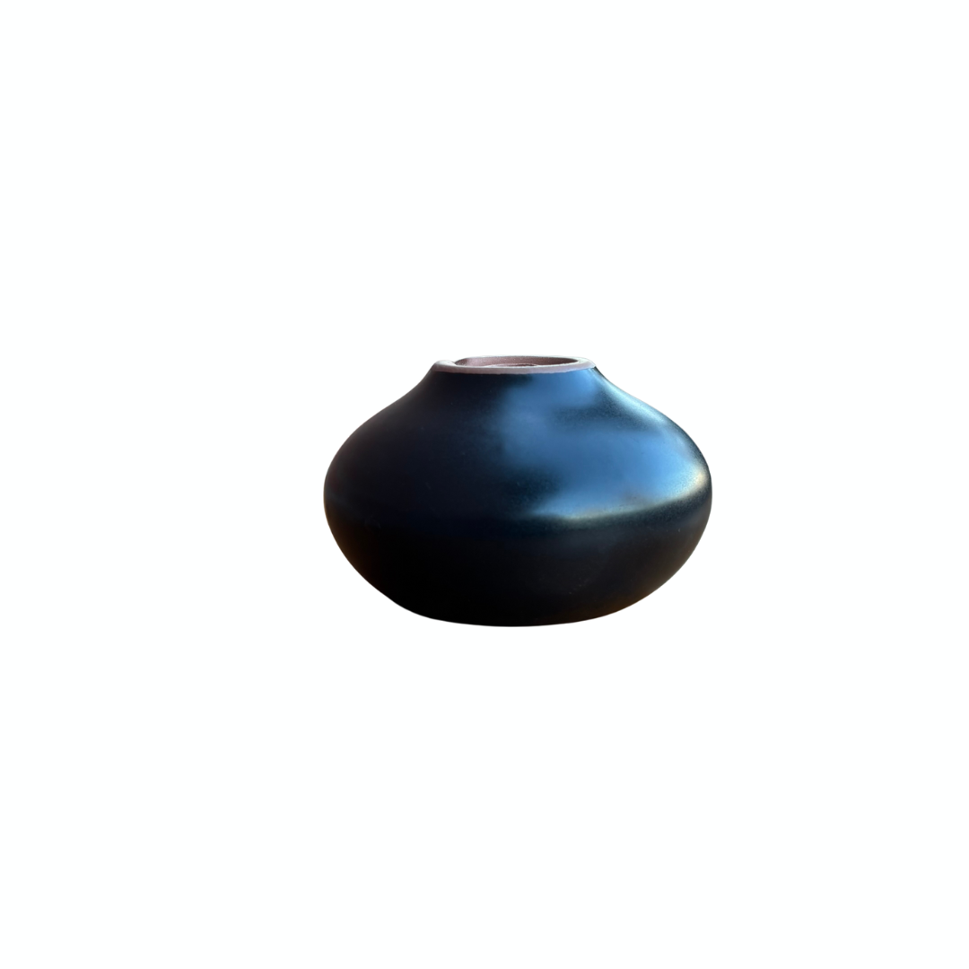 Shohin Bonsai pot zwart matte bal 12cm