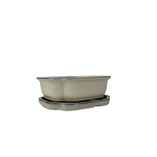 Bonsai pot creme mokko 16cm - set