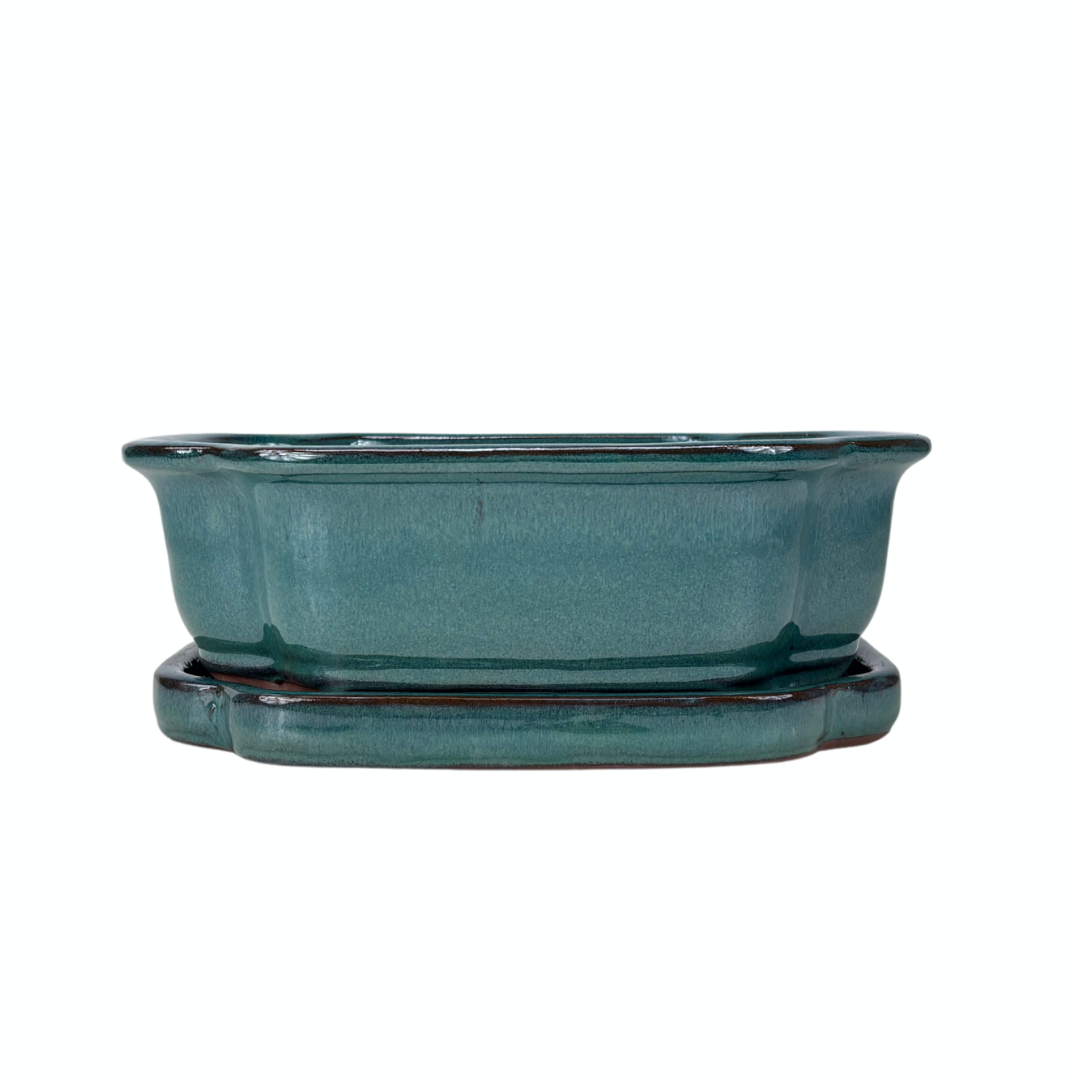 Bonsai pot groen mokko 32cm - set