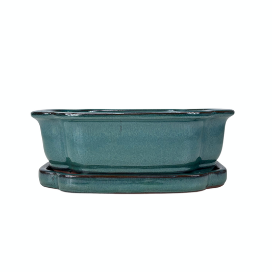 Bonsai pot groen mokko 32cm - set