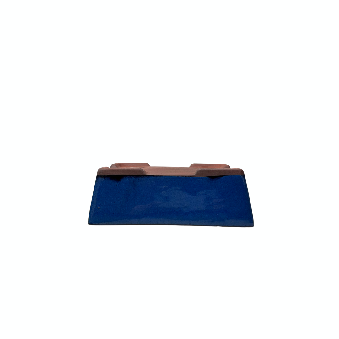 Bonsai pot blauw rechthoek 24cm - set