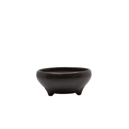 Bonsai pot matte zwart rond 11cm