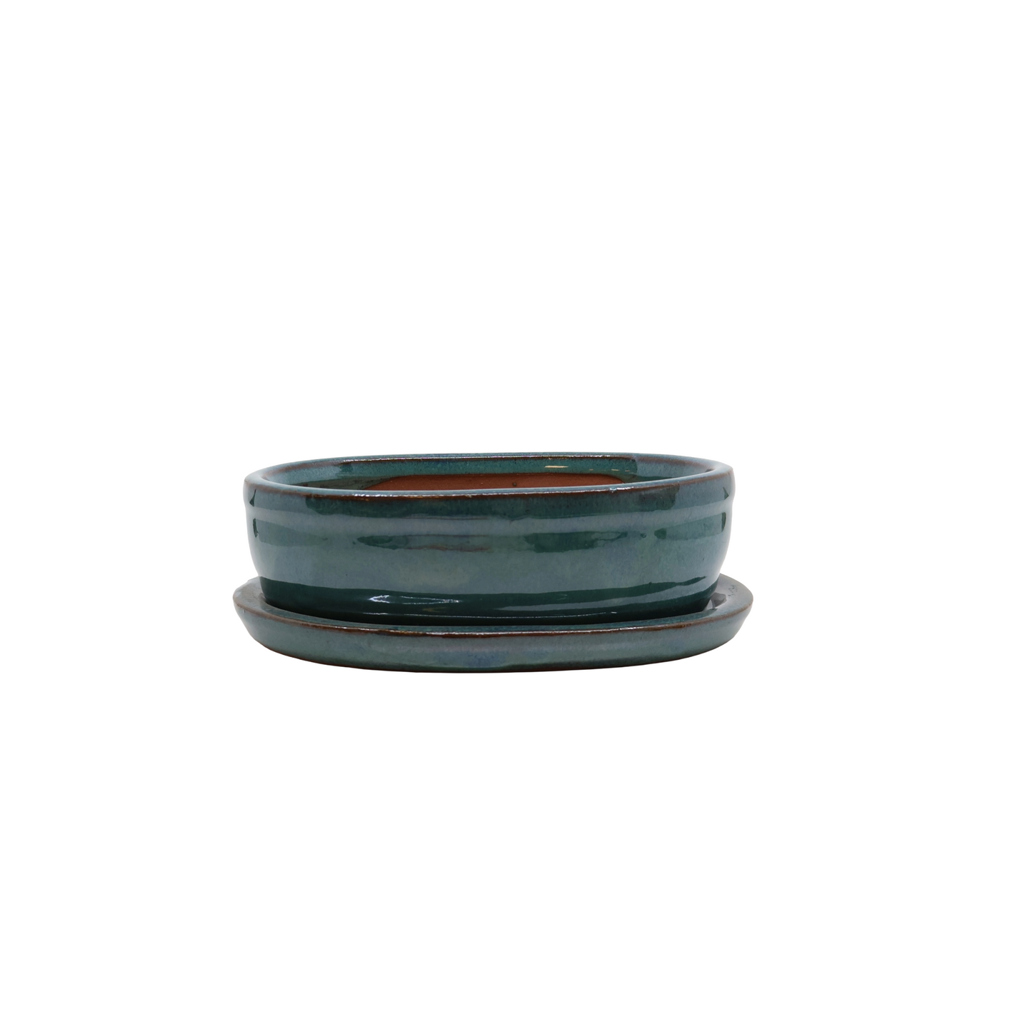 Gereserveerd ES: Bonsai pot groen ovaal 16cm - set
