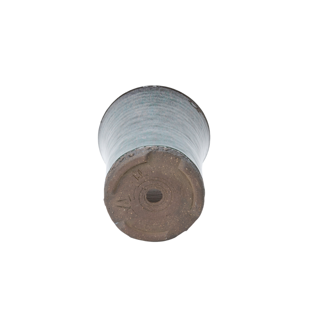 Bonsai pot groen bruin rond cascade 15cm, hoogte 18.5cm